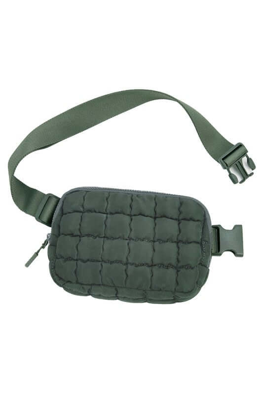 Evyn Quilted Puffer Sling Belt Bum Bag - Stylish & Convenient, Sling Bags, $ 35.00, A Moment Of Now™