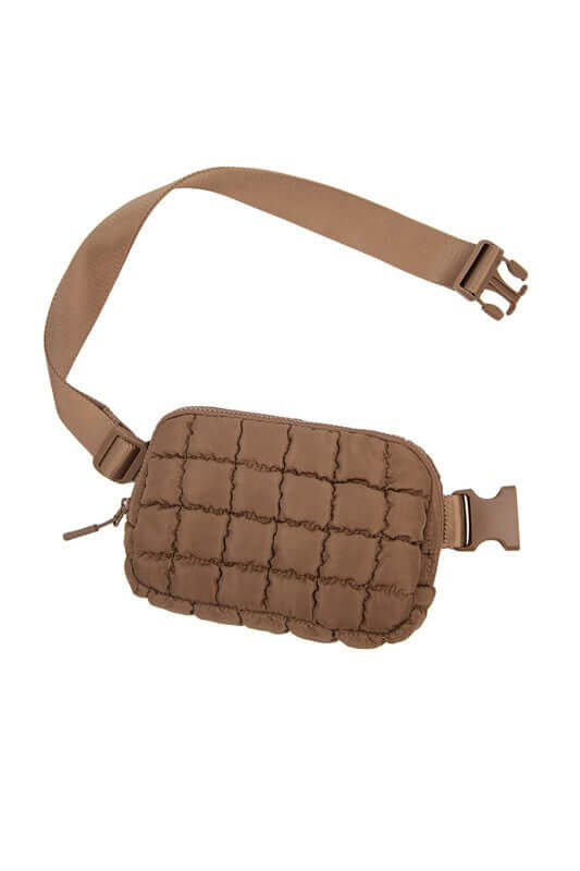Evyn Quilted Puffer Sling Belt Bum Bag - Stylish & Convenient, Sling Bags, $ 35.00, A Moment Of Now™