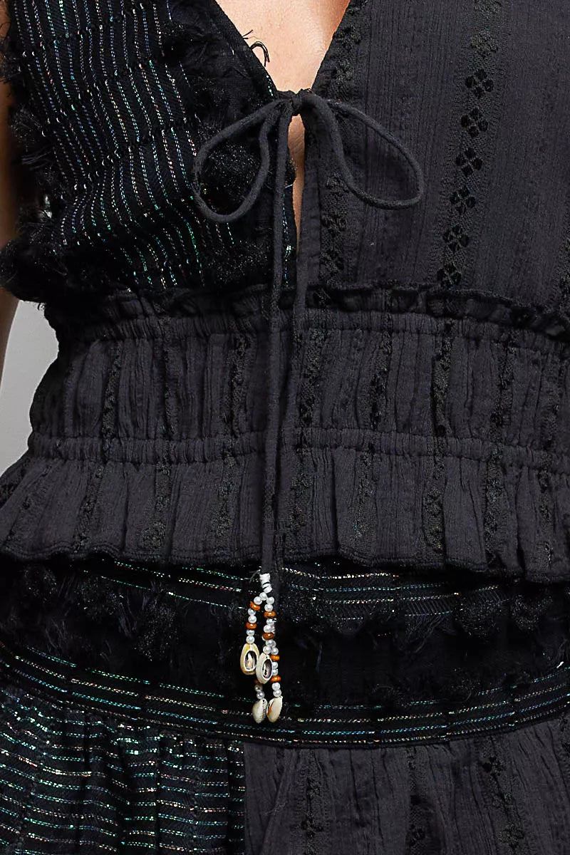 POL V-Neck Cotton Ruffled Crop Cami, Tops, $ 39.00, A Moment Of Now™