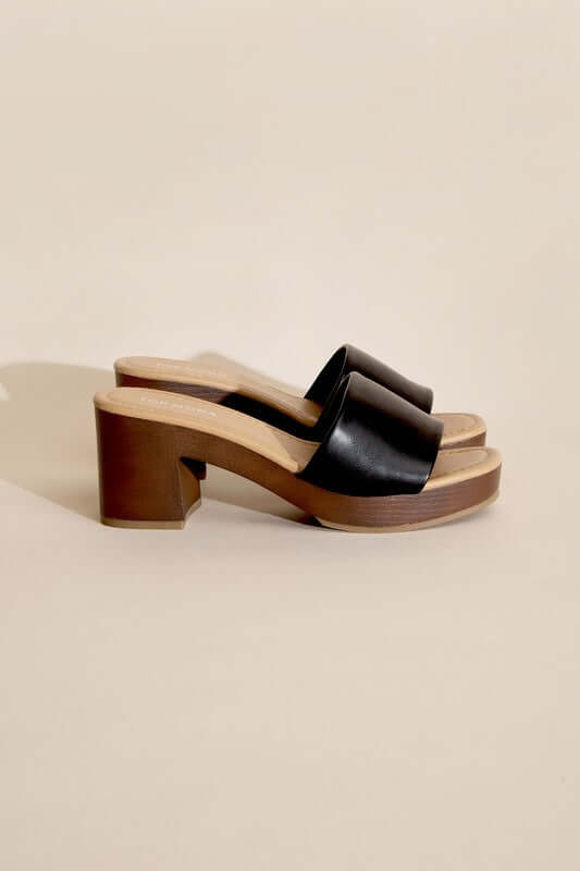 LAUREN-1 Slides Mules Heels, Top Guy Footwear, $ 30.95