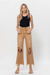 Kiss of California Brown 90's Vintage Crop Flare Jeans, VERVET by Flying Monkey, $ 62.95