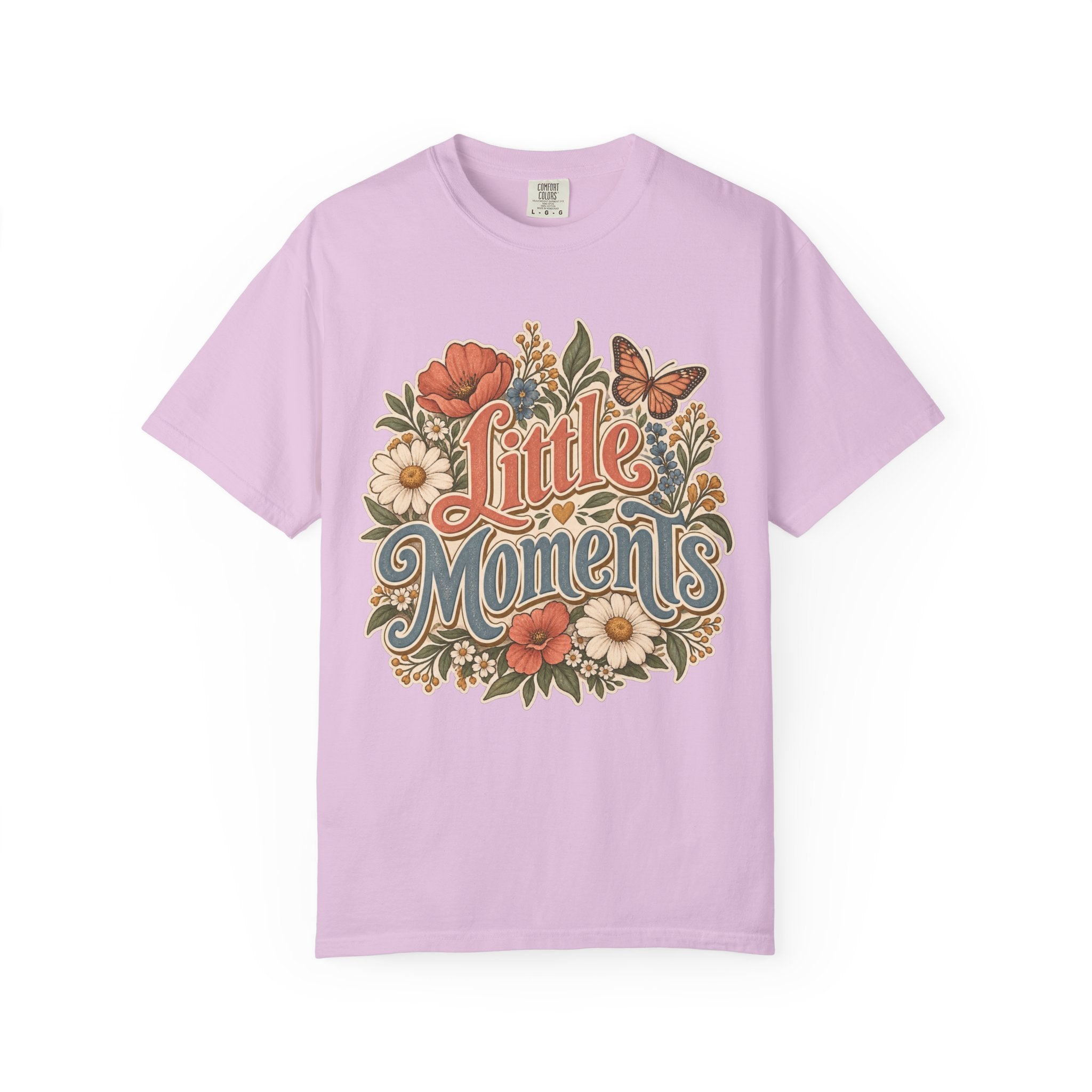 Little Moments T-Shirt — Vintage Floral Butterfly Comfort Colors® Tee