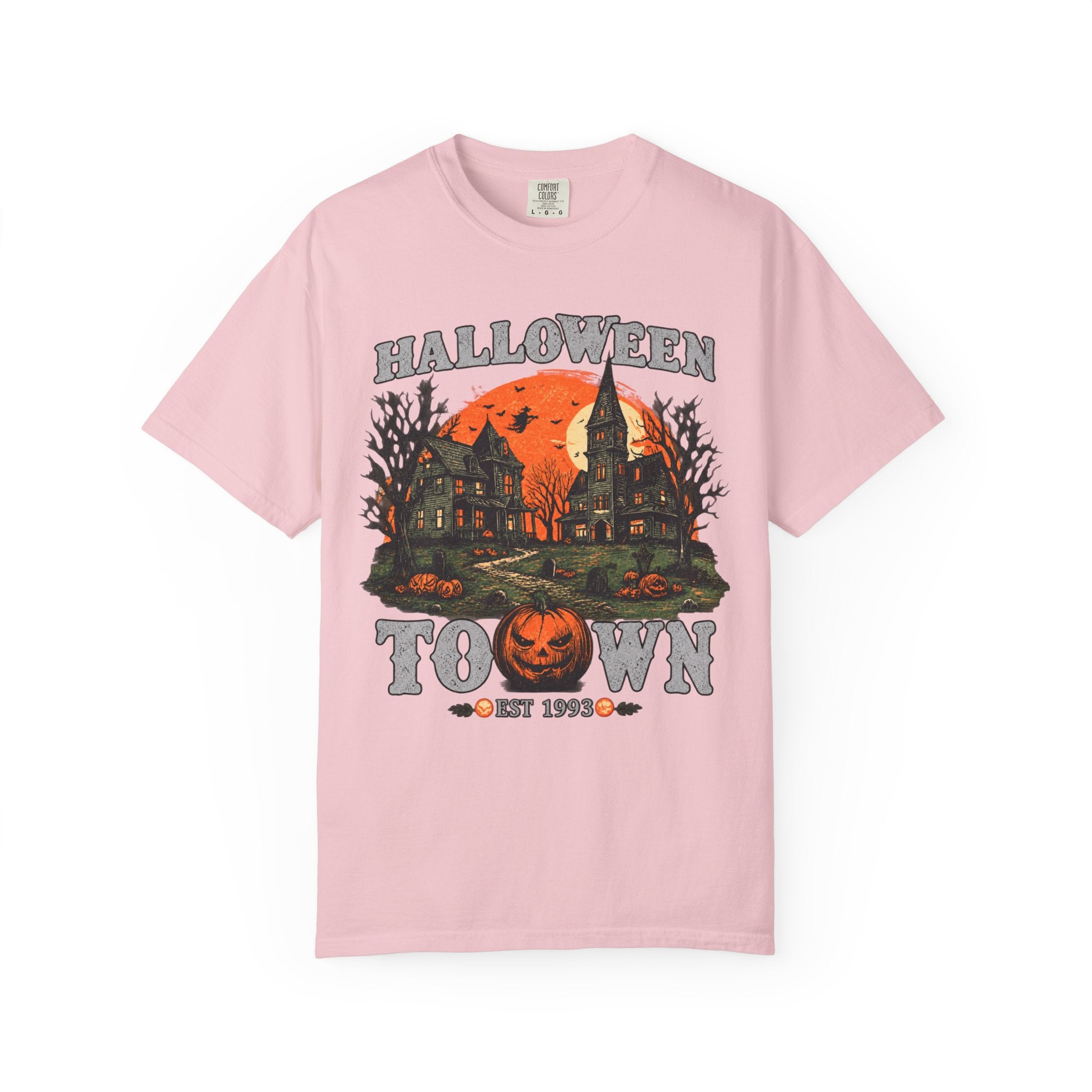 Halloween Town Vintage Tee — Haunted Pumpkin Village Graphic T-Shirt - t-shirt product image 14