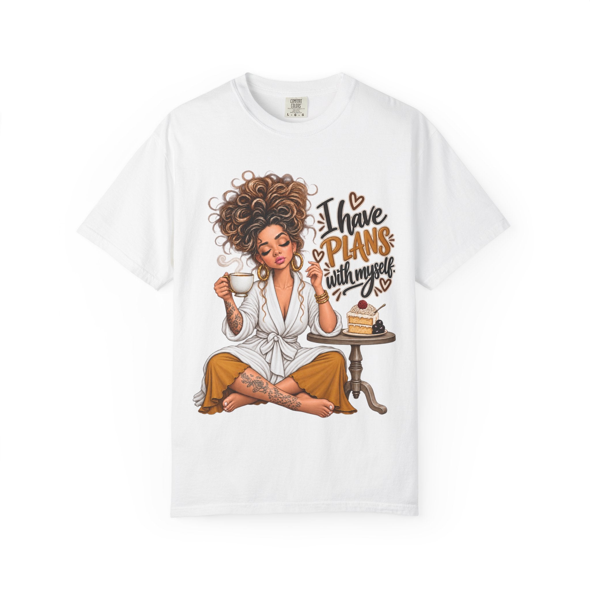 I Have Plans With Myself Relaxed Tee — Self-Care Cozy Shirt - t-shirt product image 1
