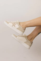Shop Liberty Glitter Star Beige Sneakers, Sneakers, USA Boutique