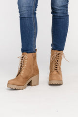 FUZZY Lace-up Combat Boots