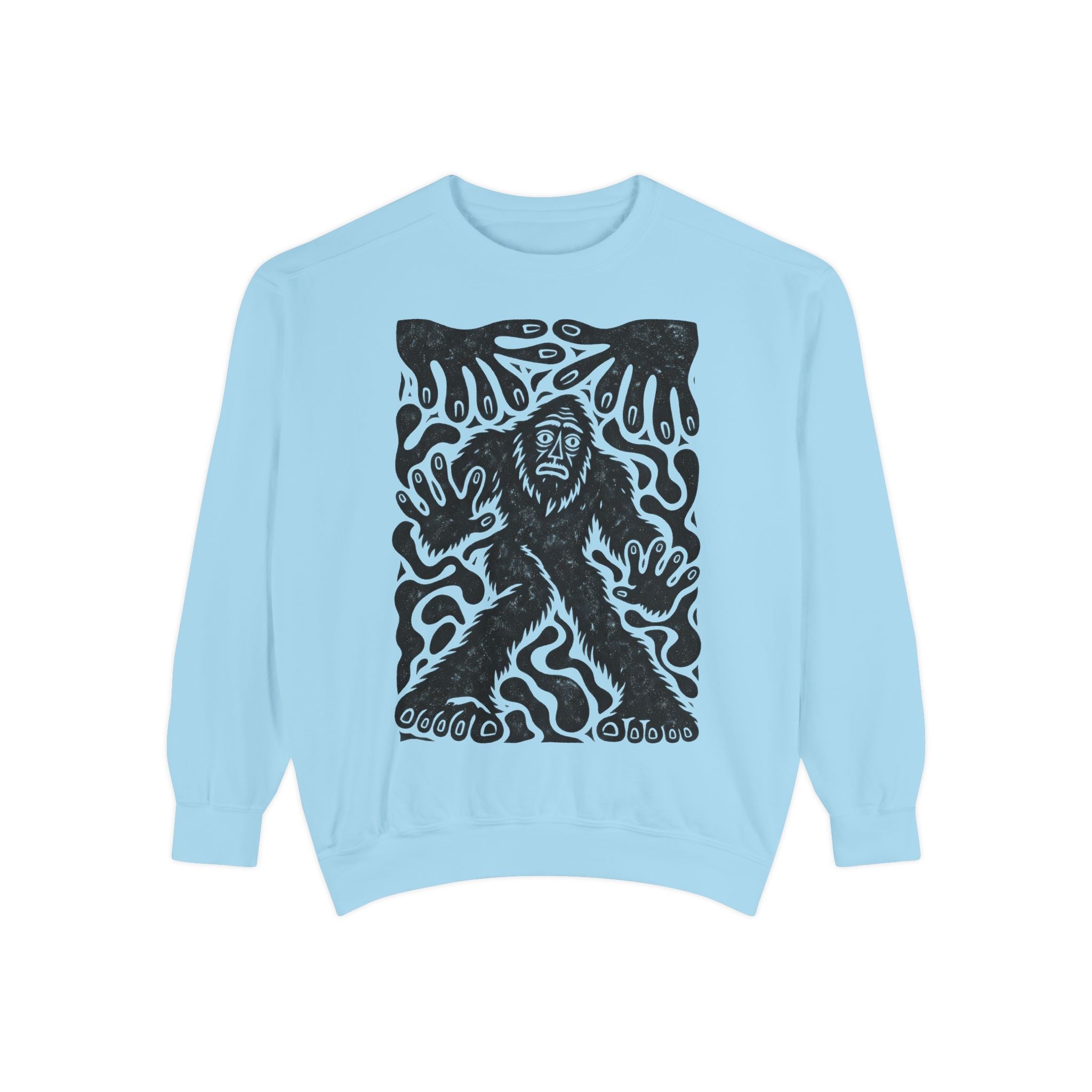 Surreal Haunted Bigfoot Graphic Sweatshirt