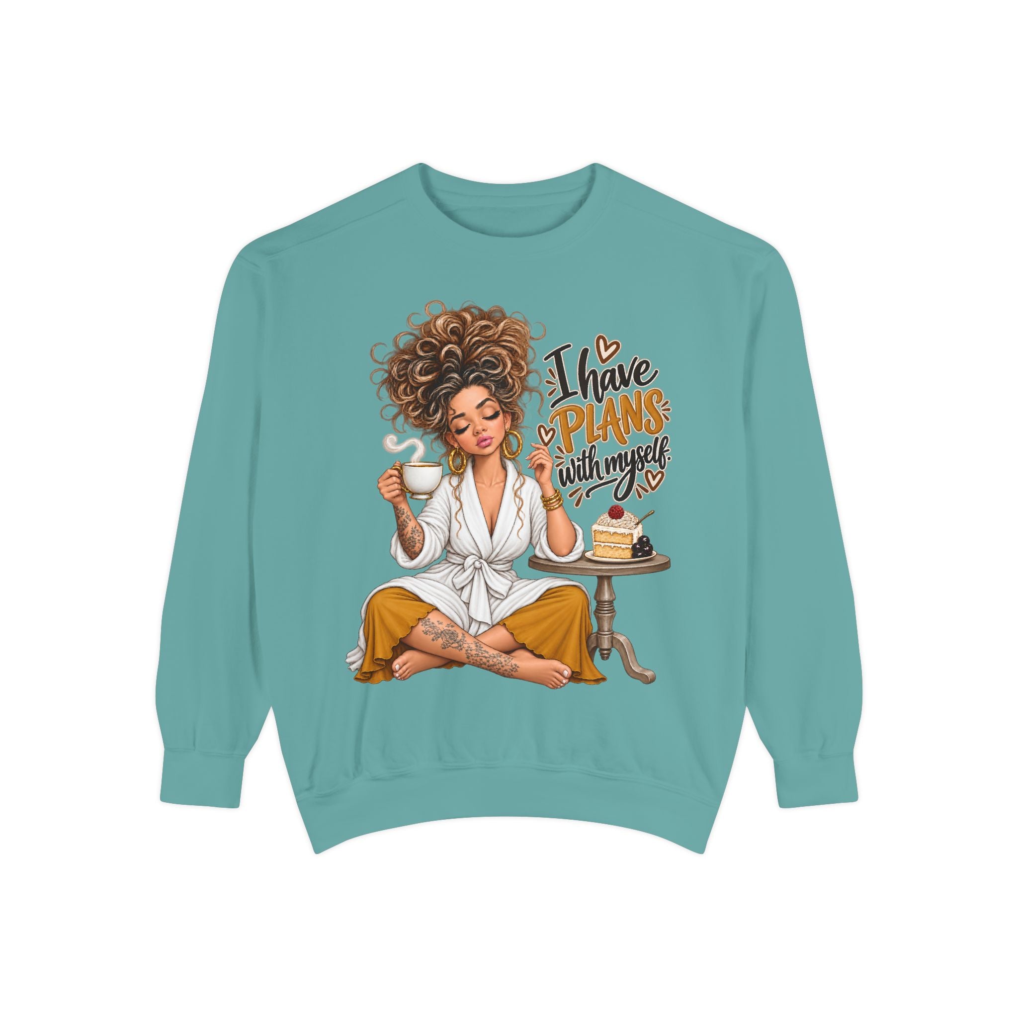 I Have Plans With Myself Sweatshirt — Cozy Self-Care Relaxation Crewneck - sweatshirt product image 9