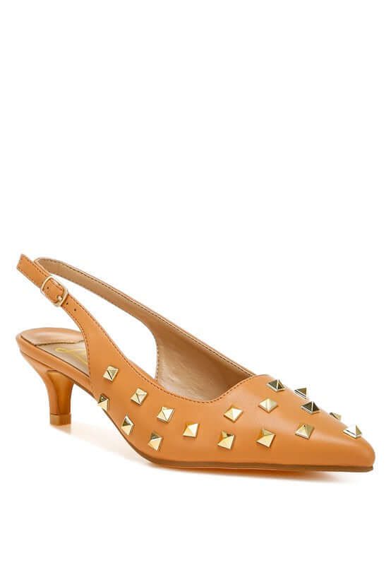 Hegron Stud Embellished Kitten Heels, Heels, $ 69.00, A Moment Of Now™