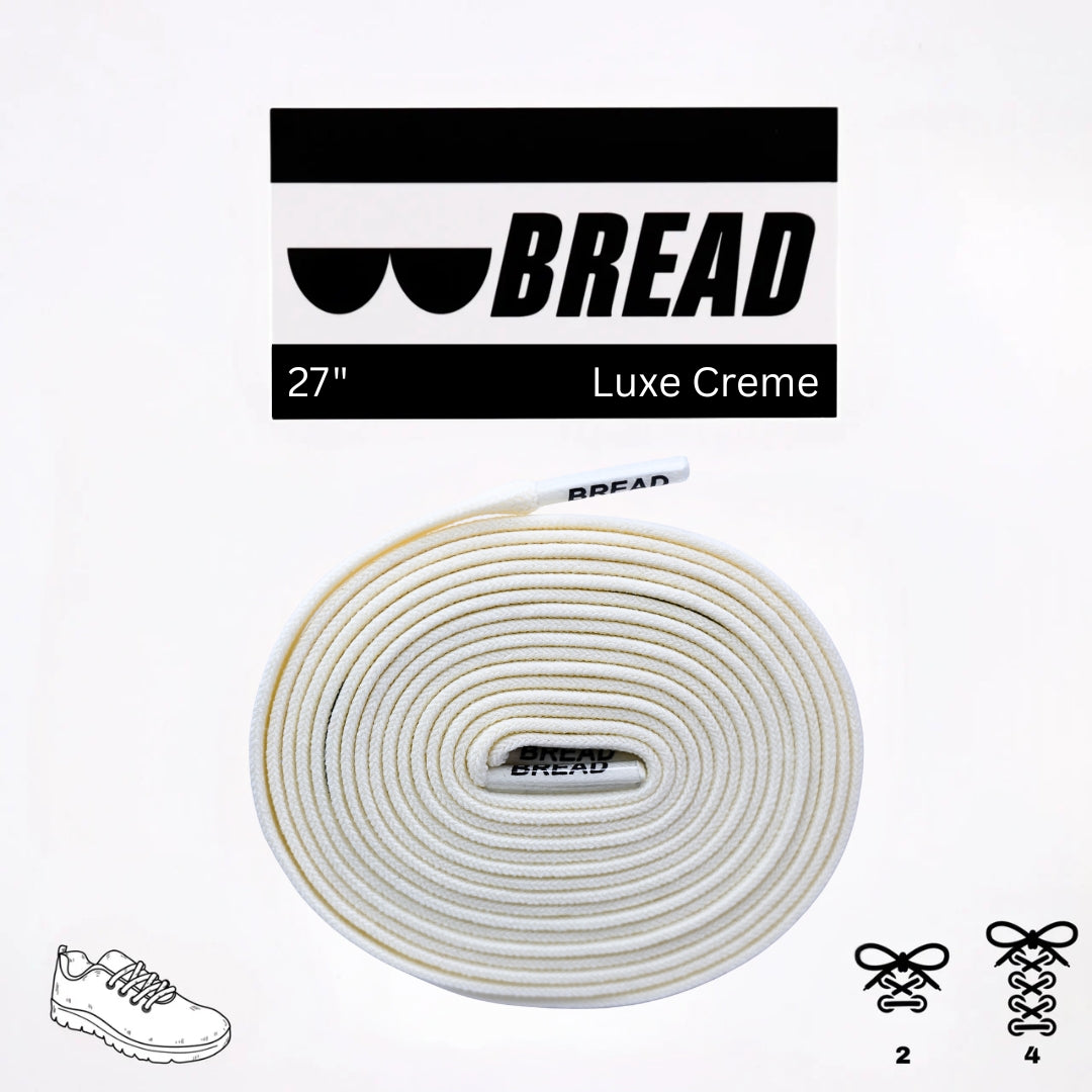 Luxe Creme Bread Laces Elastic Shoelaces