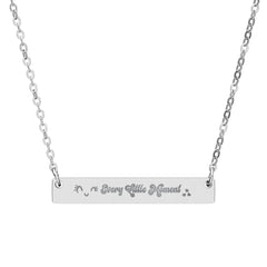 Engravable Horizontal Bar Necklace — Personalized Nameplate Pendant