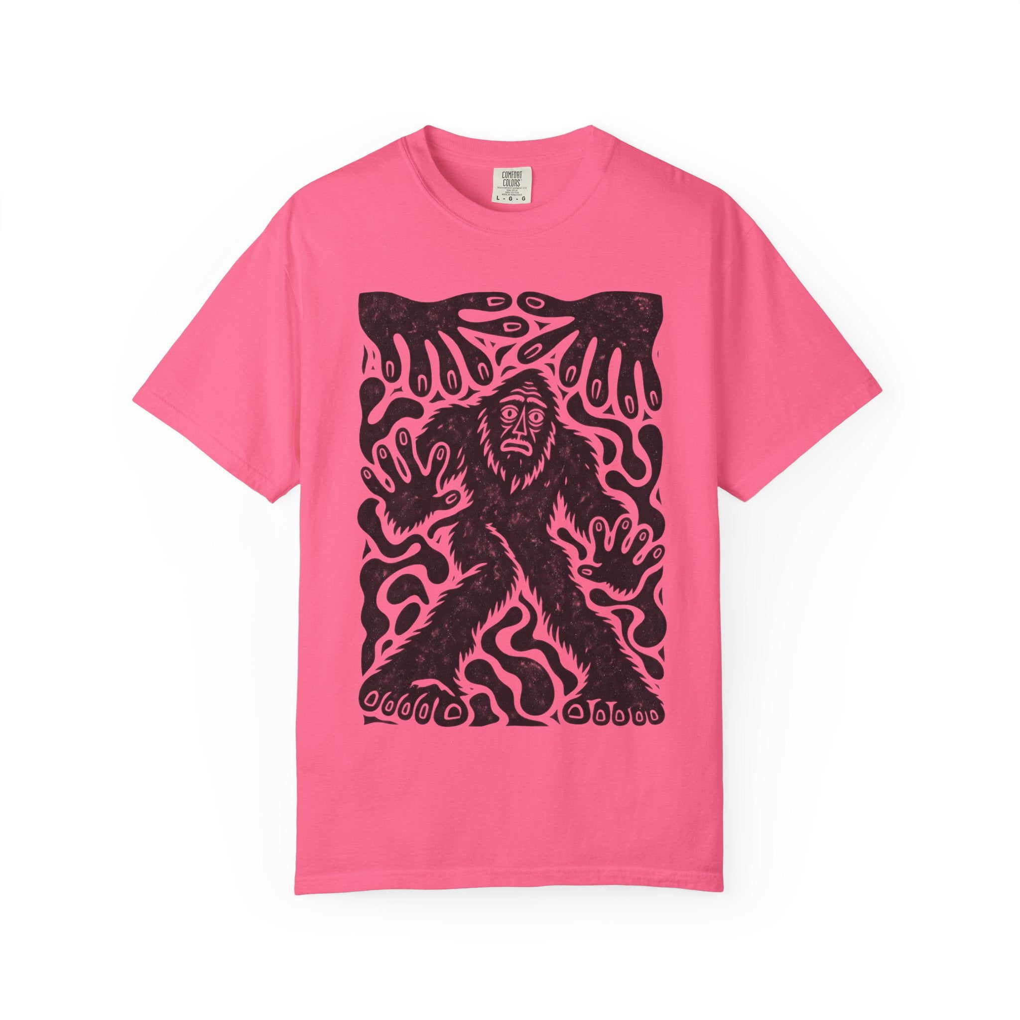 Surreal Haunted Bigfoot Graphic T-Shirt | Vintage Sasquatch Tee