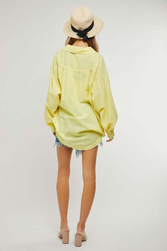 Button Down Relaxed Fit Shirt, Davi & Dani, $ 65.00