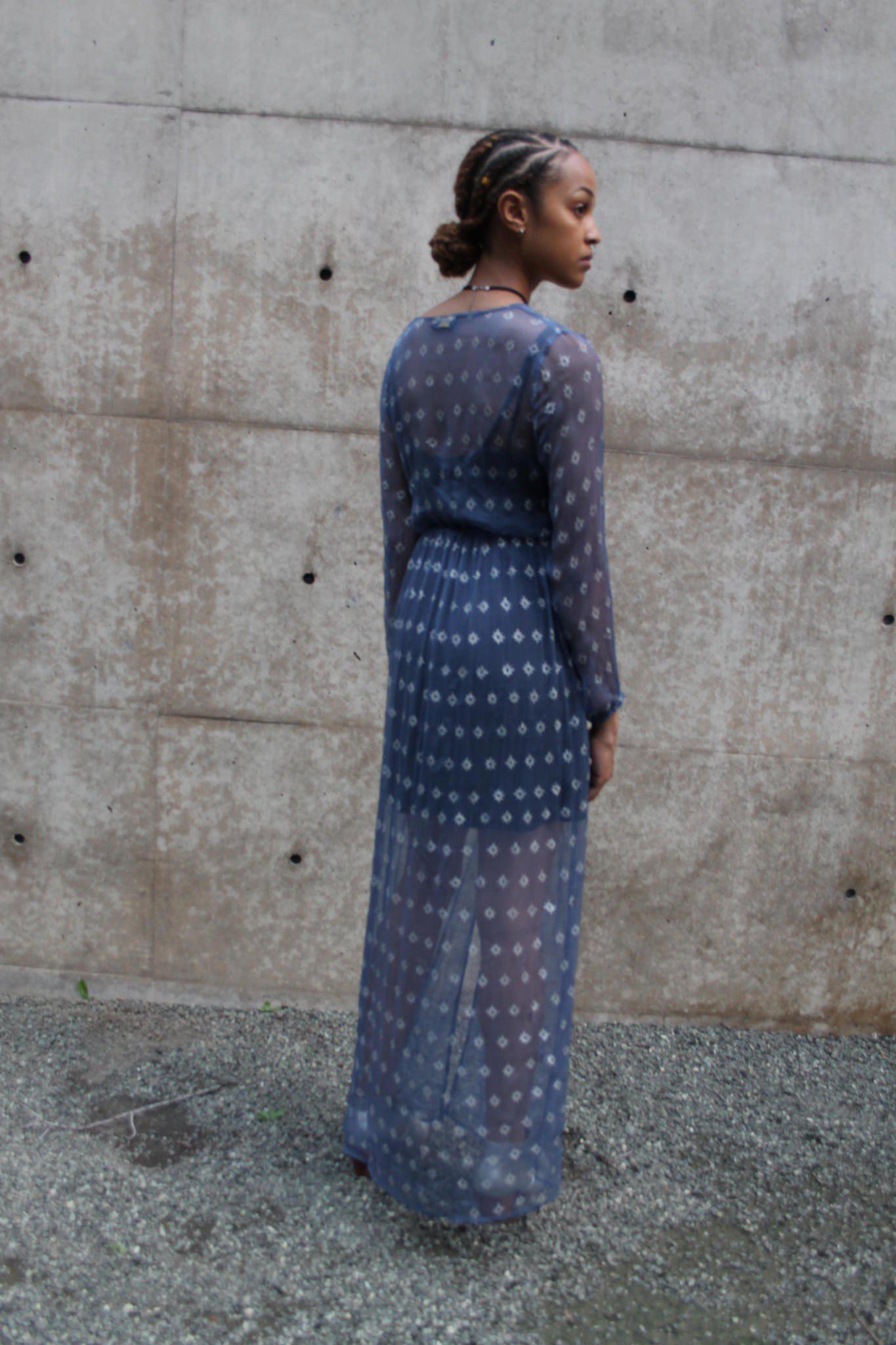 Starry Nights Chiffon Dress in Smoky Sapphire & Silver | Boutique In USA, Dresses, $ 108.00, A Moment Of Now™