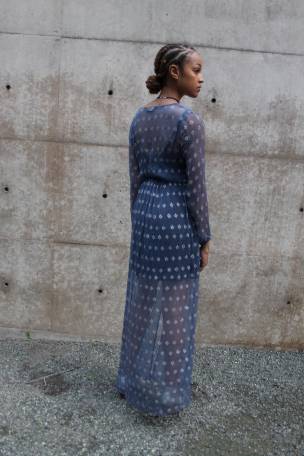 Starry Nights Chiffon Dress in Smoky Sapphire & Silver | Boutique In USA, Dresses, $ 108.00, A Moment Of Now™
