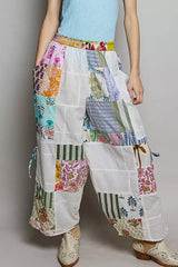 Ivory Printed Patchwork Wide Leg Pants Boho Fashion, Pants, $ 65.00, A Moment Of Now™