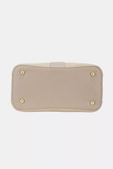 David Jones Leather Trim Shoulder Bag in Taupe, Shoulder Bags, $ 49.00, A Moment Of Now™