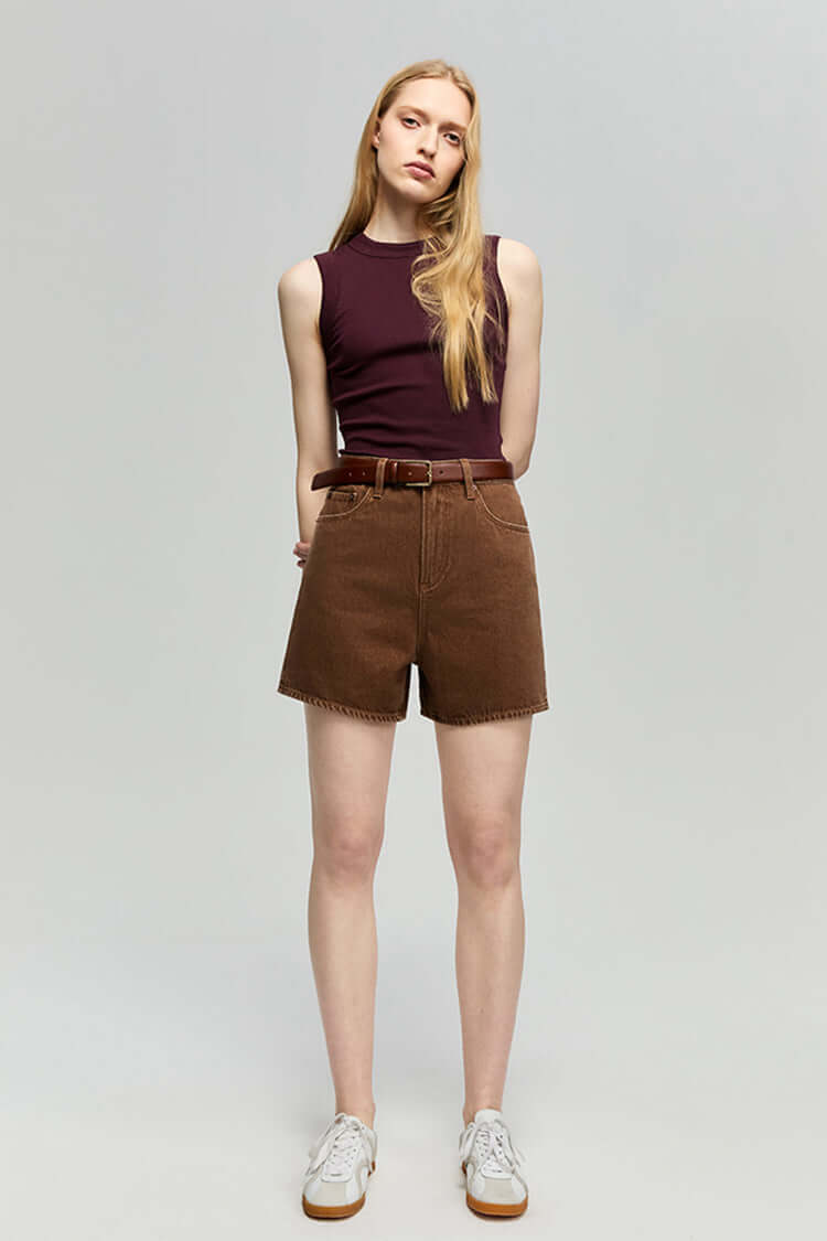 Easy Buckle Shorts | Hey Joanie – High-Rise Denim Shorts, Shorts, $ 88.00, A Moment Of Now™