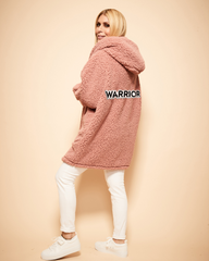 The Warrior Effect™ by Jill Martin Chenille Logo Sherpa Lounger Jacket