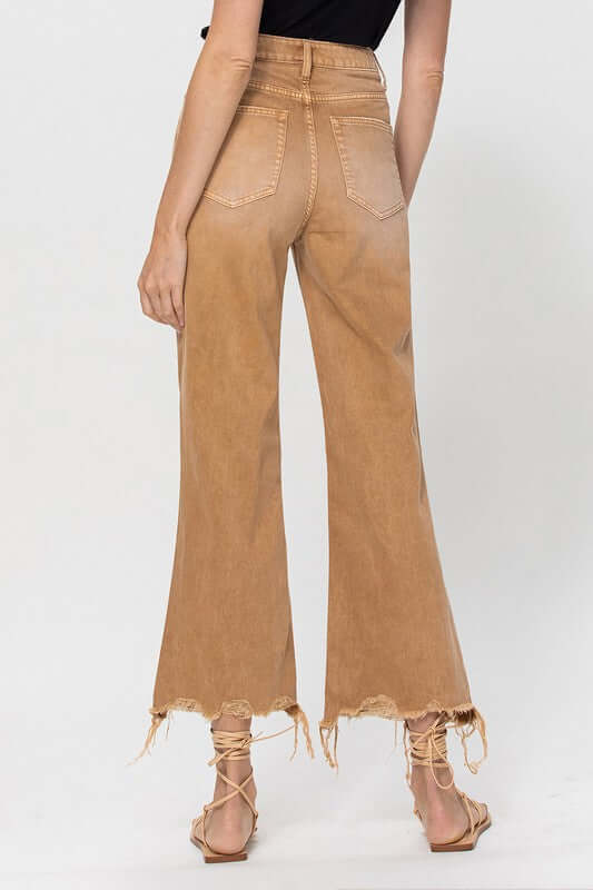 Kiss of California Brown 90's Vintage Crop Flare Jeans, VERVET by Flying Monkey, $ 62.95