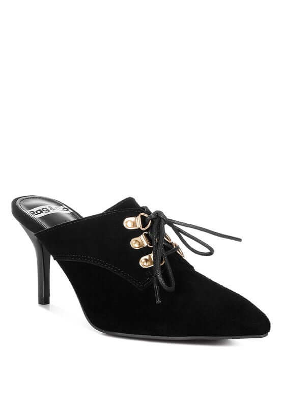 Miladi Suede Stiletto Mules Heels - Chic & Comfortable, Heels, $ 89.00, A Moment Of Now™