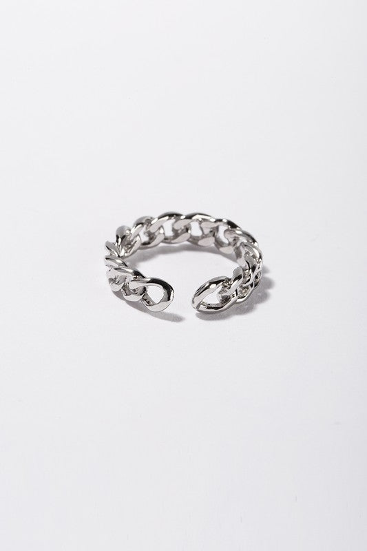 Shop Korean Silver Open Chain Ring | Shop Boutique Fashion Jewelry, Rings, USA Boutique