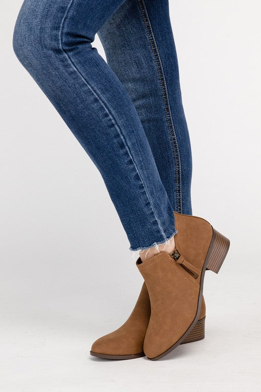 ZAYNE Side Zip Ankle Booties Boots