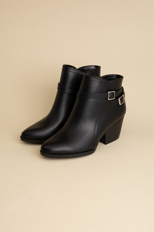 Shop Shop Women's e Ankle Buckle Boots in Brown & Black | Fashion Boutique, Booties, USA Boutique
