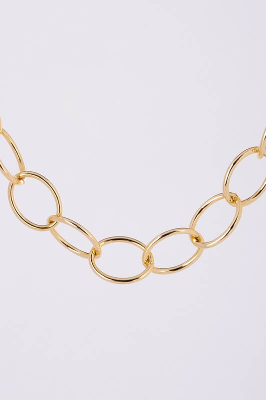 Women's Simple Chain Bracelet and Necklace Set in Gold Fashion Jewelry, Lilou, $ 25.95