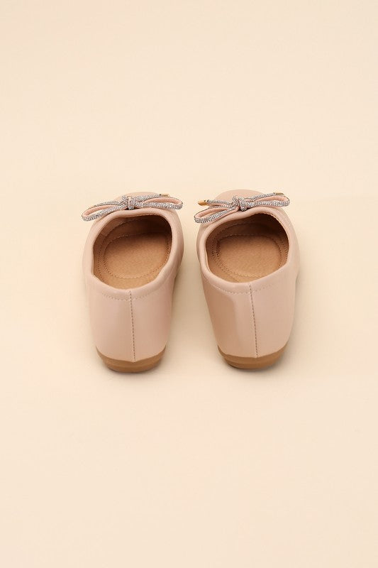 Shop Dorothy Classic Bow Ballet Flats in Brown Nude | Shop Boutique Shoes, Ballet Flats, USA Boutique