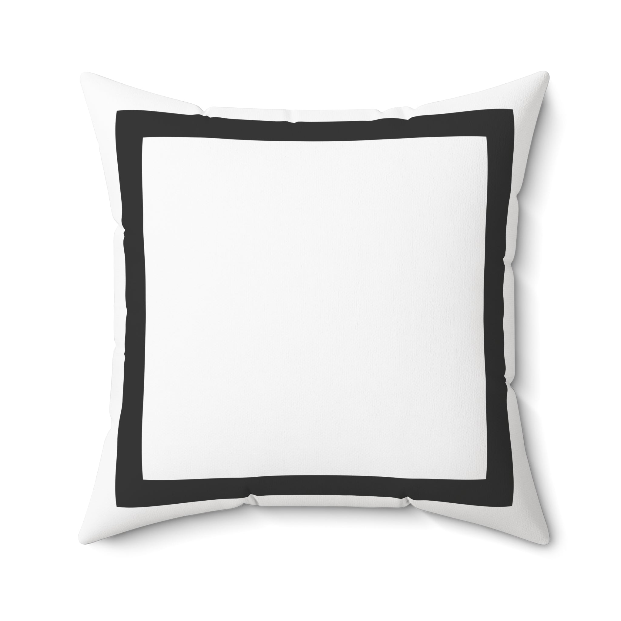 Modern black border accent pillow styled for neutral home decor