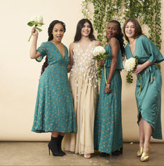 Floral Ombre Maxi Gown in Champagne and Cream | Boutique In USA, Wedding Dress, $ 478.00, A Moment Of Now™