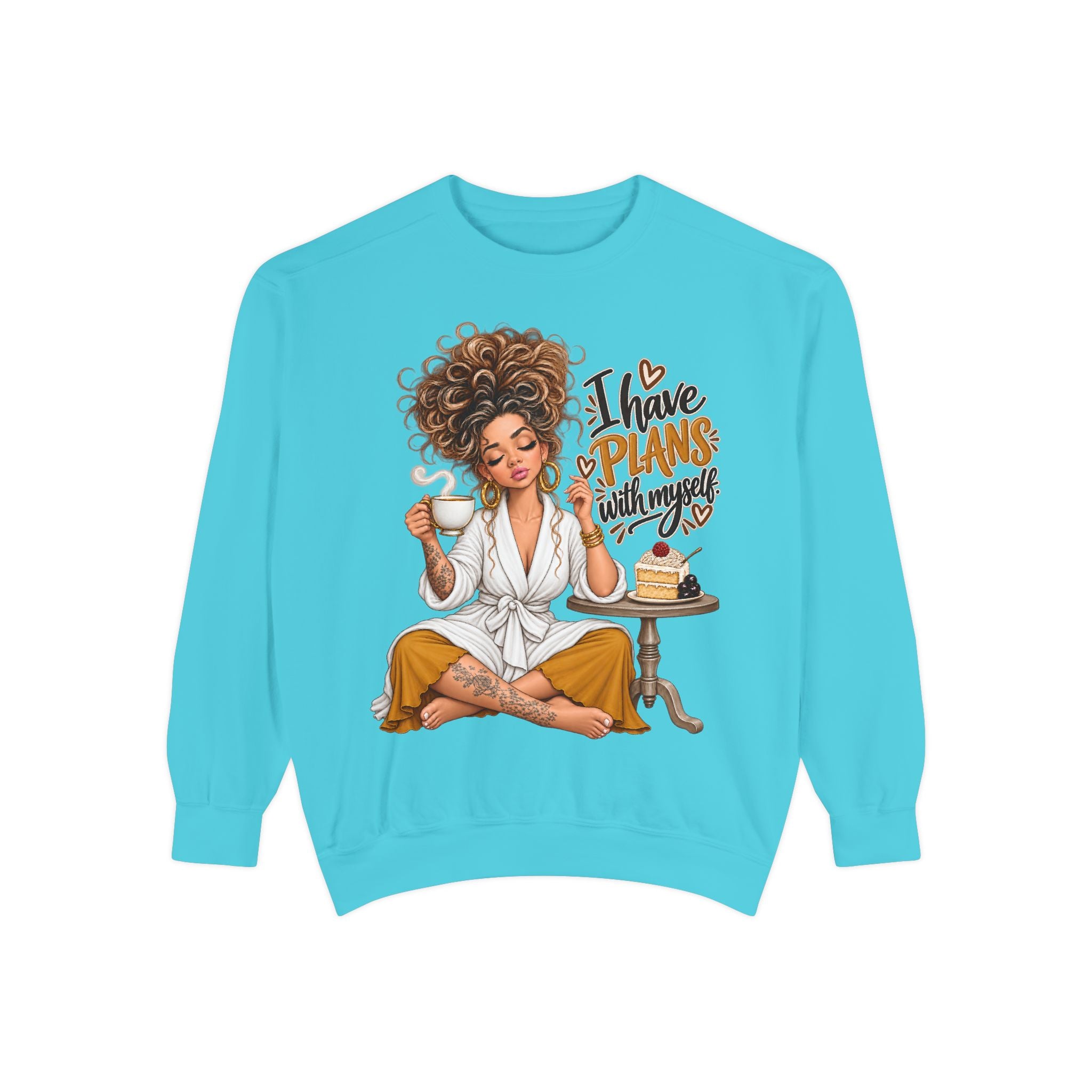 I Have Plans With Myself Sweatshirt — Cozy Self-Care Relaxation Crewneck - sweatshirt product image 10