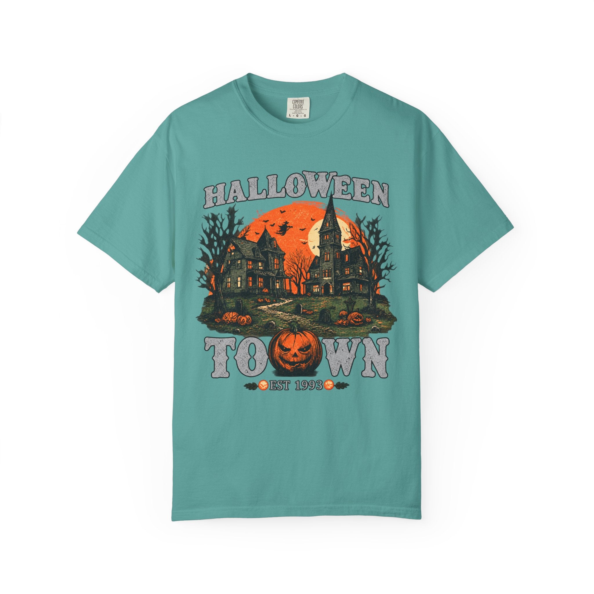 Halloween Town Vintage Tee — Haunted Pumpkin Village Graphic T-Shirt - t-shirt product image 7