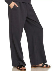 Cozy Black Fleece Long Sleeve Top & Sweatpants Set, Outfit Sets, $ 45.00, A Moment Of Now™