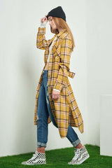 Shop Plaid Print Collar Long Shirt Drress | Women's Boutique Clothing, Dresses, USA Boutique