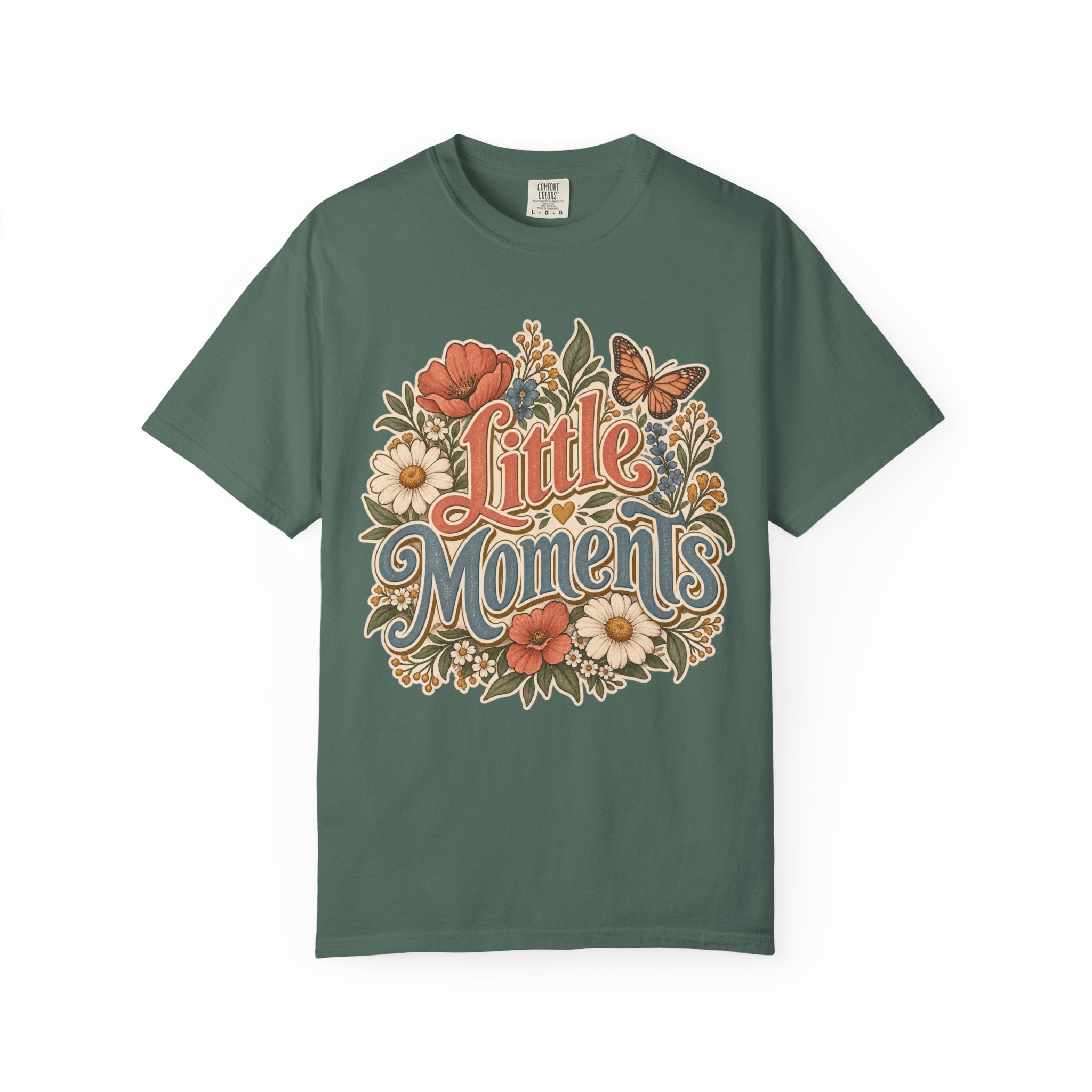 Little Moments T-Shirt — Vintage Floral Butterfly Comfort Colors® Tee