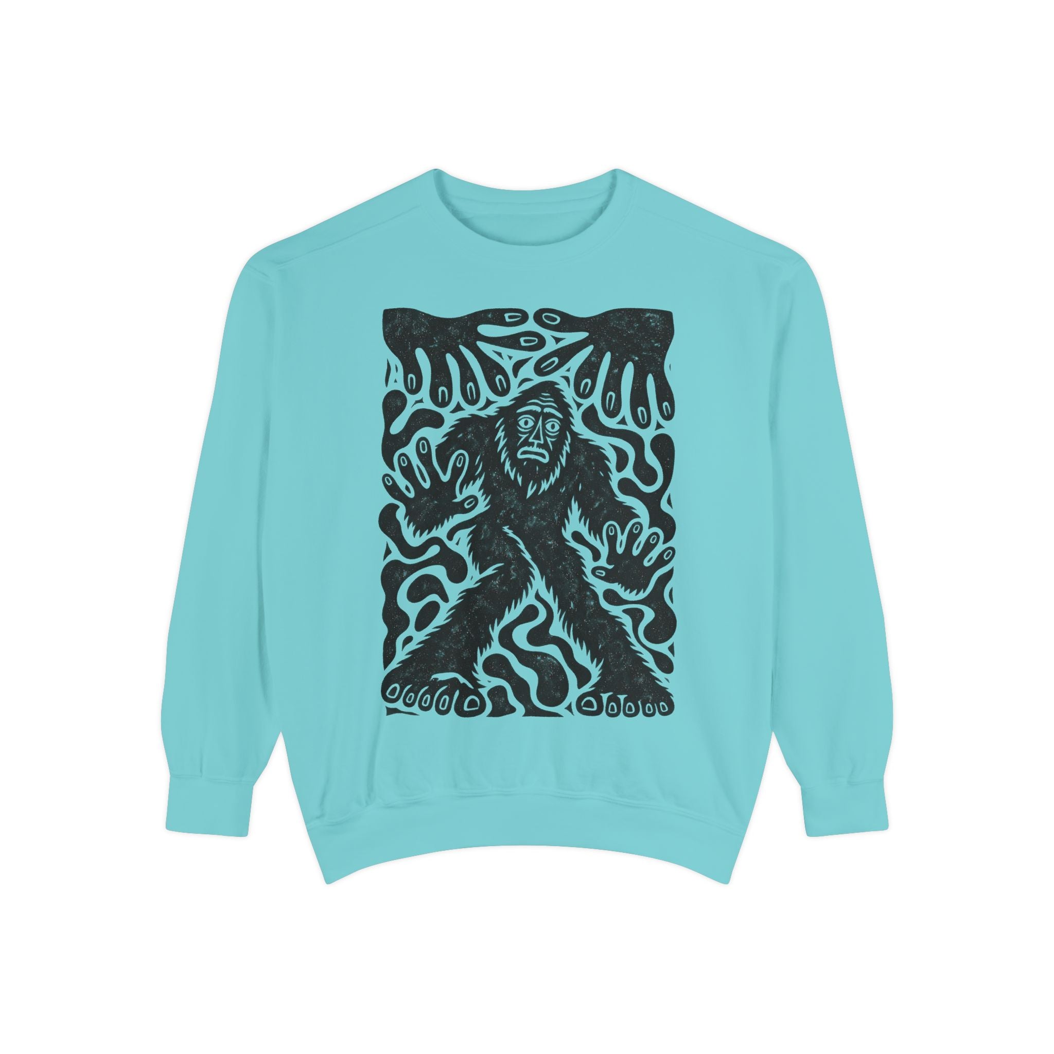 Surreal Haunted Bigfoot Graphic Sweatshirt
