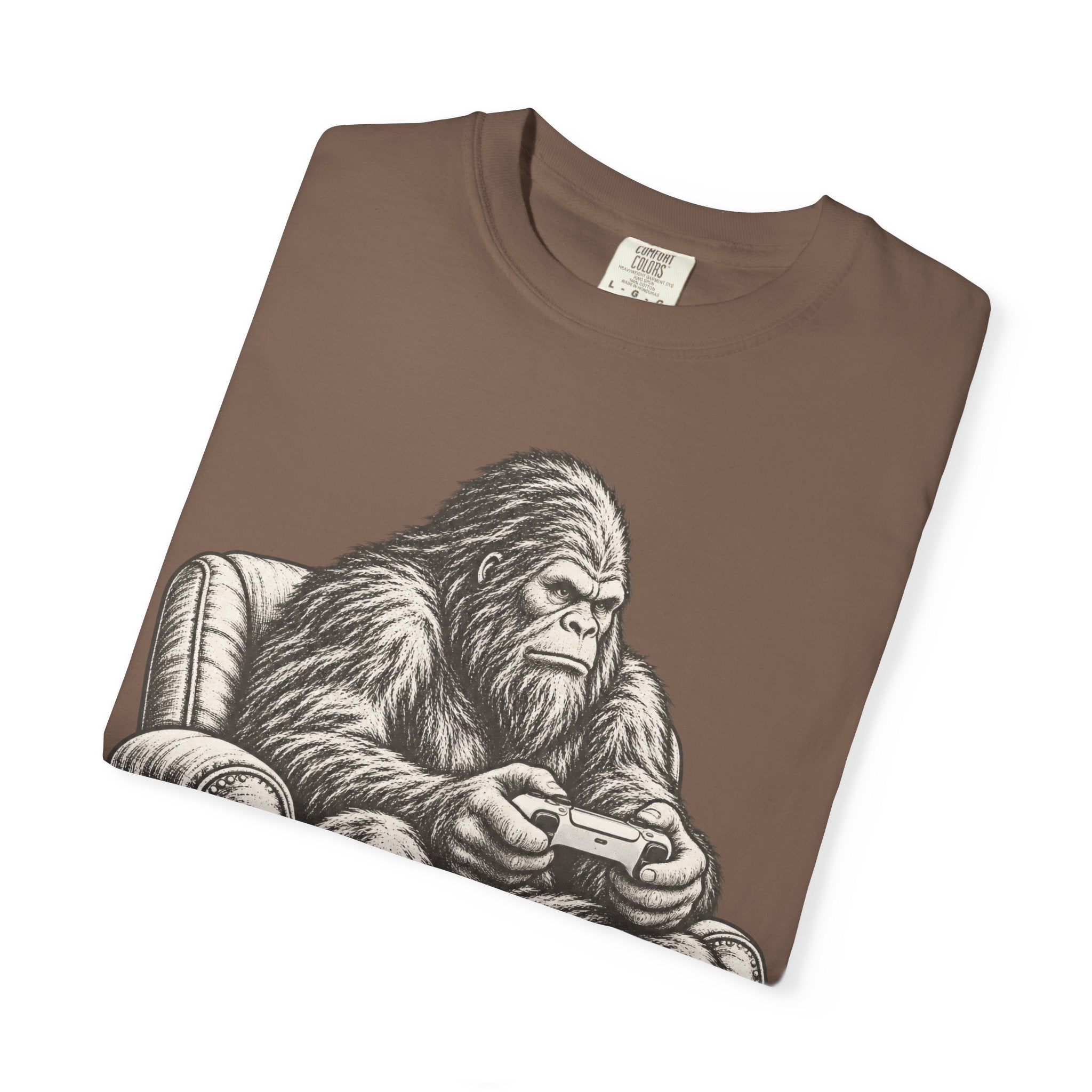 Bigfoot Gamer T-Shirt — Sasquatch gaming Comfort Colors® 1717 graphic tee, product image 23
