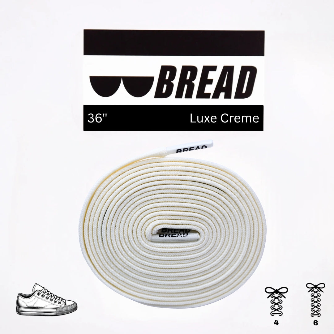 Luxe Creme Bread Laces Elastic Shoelaces