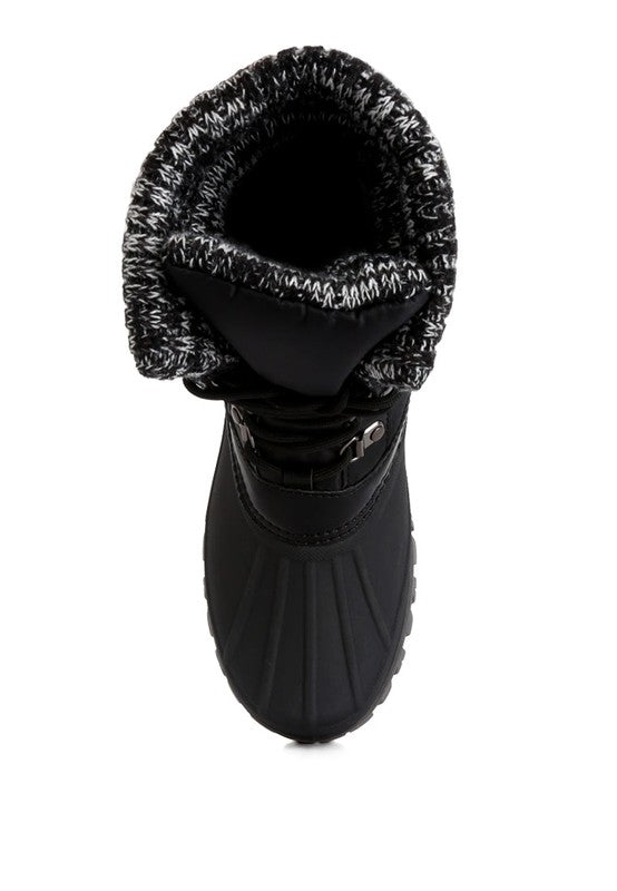 Shop Women's Delphine Knitted Collar Lace Up Boots | Shop Boutique Shoes, Boots, USA Boutique
