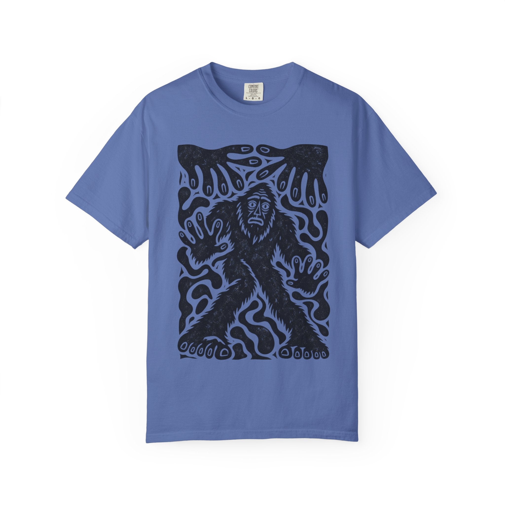 Surreal Haunted Bigfoot Graphic T-Shirt | Vintage Sasquatch Tee