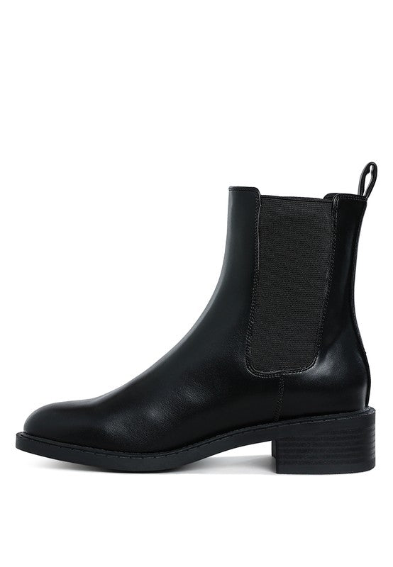 BlackTripoli Stacked Heel Chelsea Boots