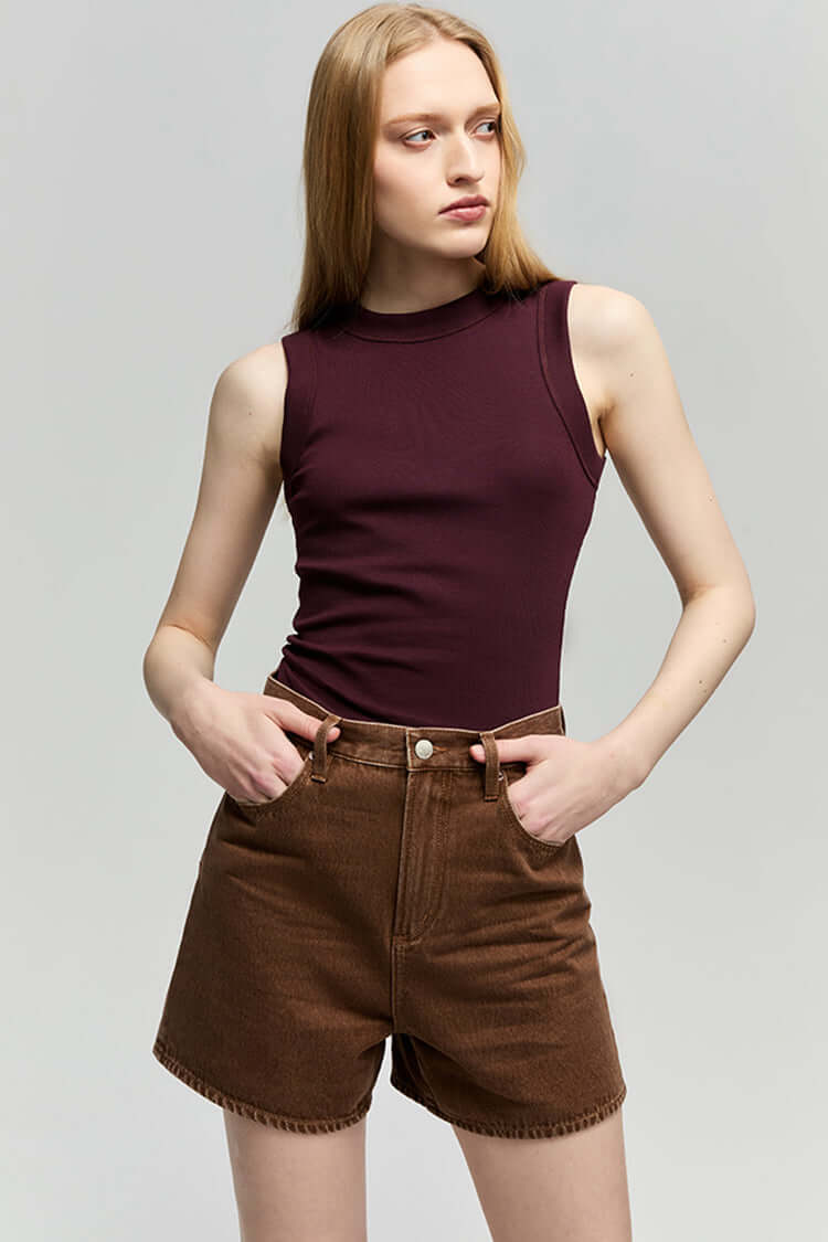 Easy Buckle Shorts | Hey Joanie – High-Rise Denim Shorts, Shorts, $ 88.00, A Moment Of Now™