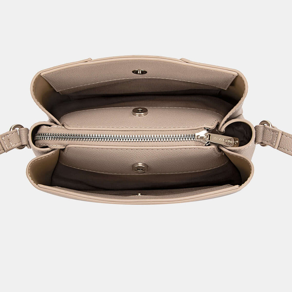 David Jones PU Leather Crossbody Bag Handbag - Chic & Functional, Crossbody Bags, $ 45.00, A Moment Of Now™