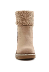 Woolly Faux Fur & Embroidery Detail Winter Boots