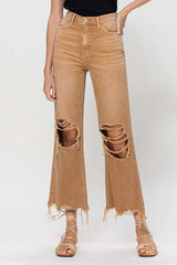 Kiss of California Brown 90's Vintage Crop Flare Jeans, VERVET by Flying Monkey, A Moment Of Now