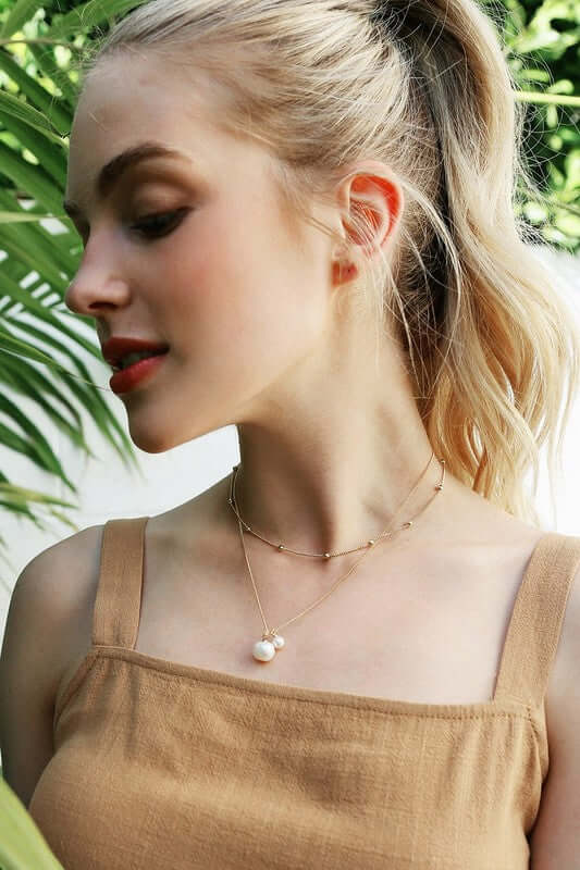 Shop Womens Natural Pearl Pendant Necklace | USA Boutique Jewelry, , USA Boutique