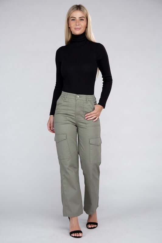 Shop Everyday Wear Elastic-Waist Cargo Pants For Women | Boutique Clothing, Pants, USA Boutique