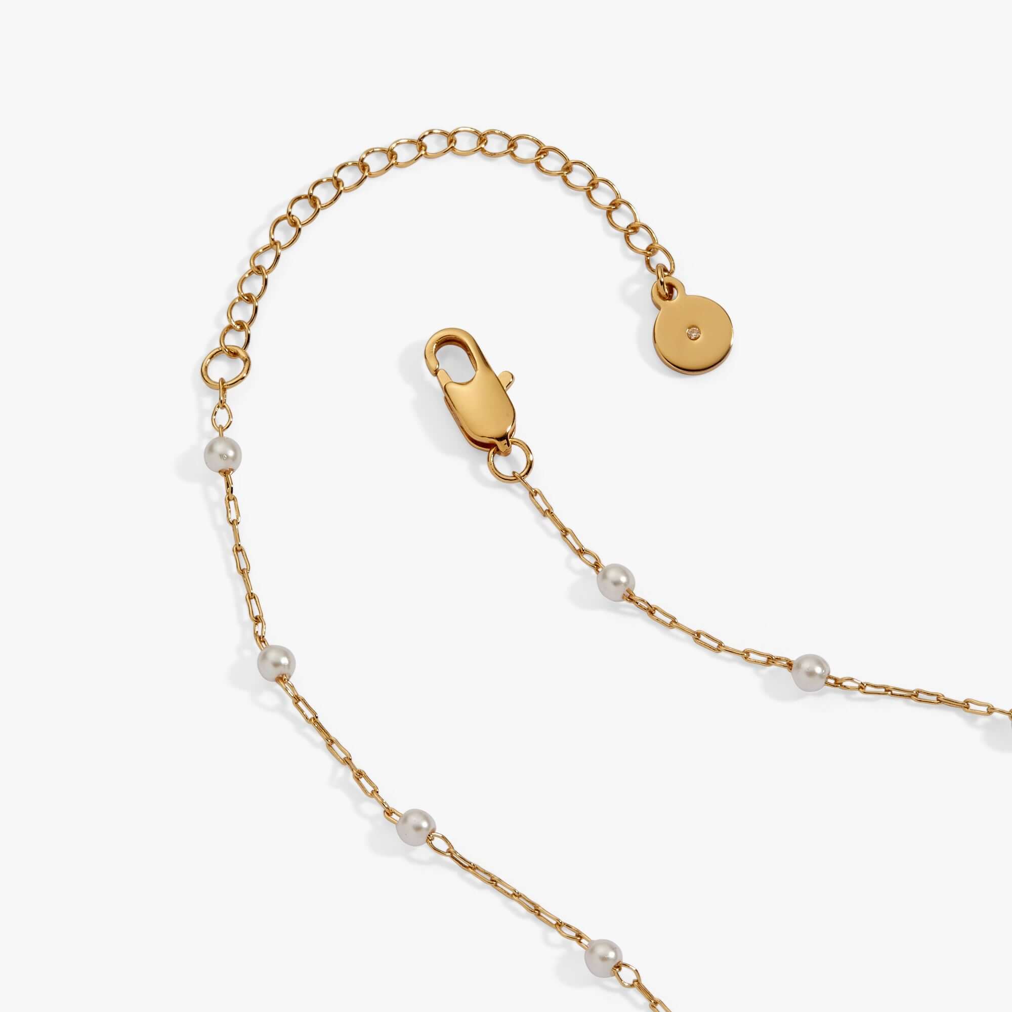 Cross 4:13 Pearl Rosary Chain Pendant Necklace, Necklaces, $ 44.00, A Moment Of Now™